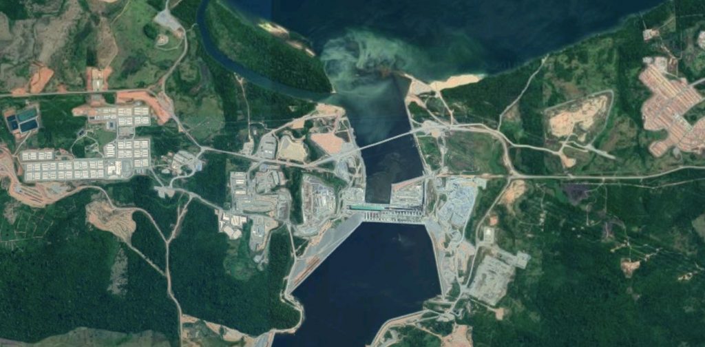 Hydrodam Belo Monte. Google Maps